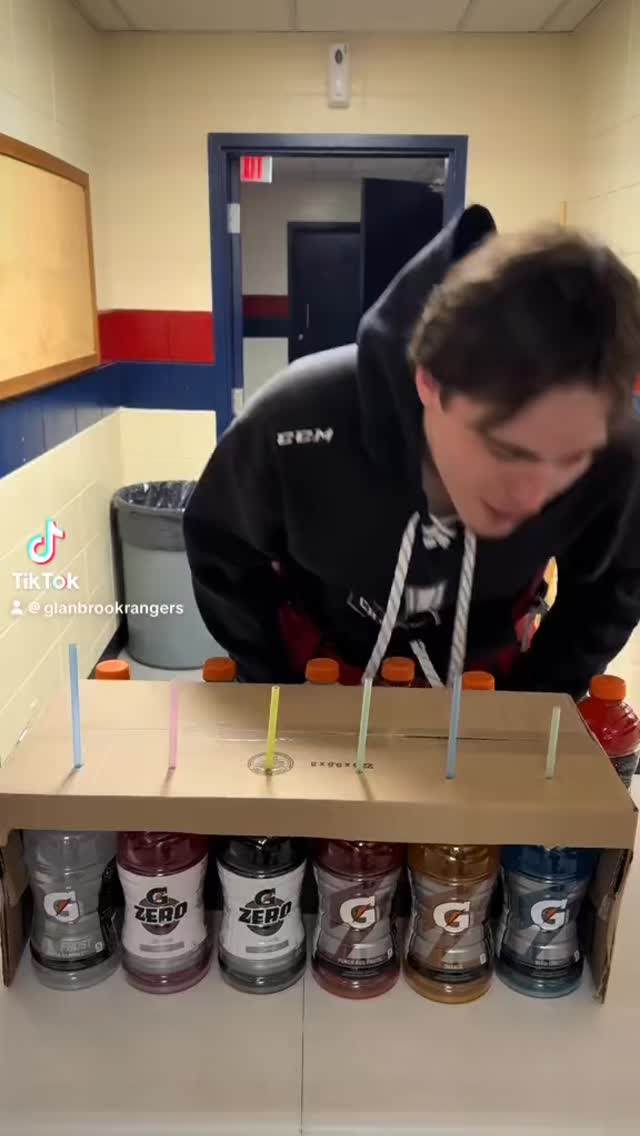 Second round of playoffs means the intensity is high… but we still make time for a little fun. 👀🥤
Gatorade taste test before Game 2. Who actually knows their flavours? 🔴⚪️🔵 #GoRangers