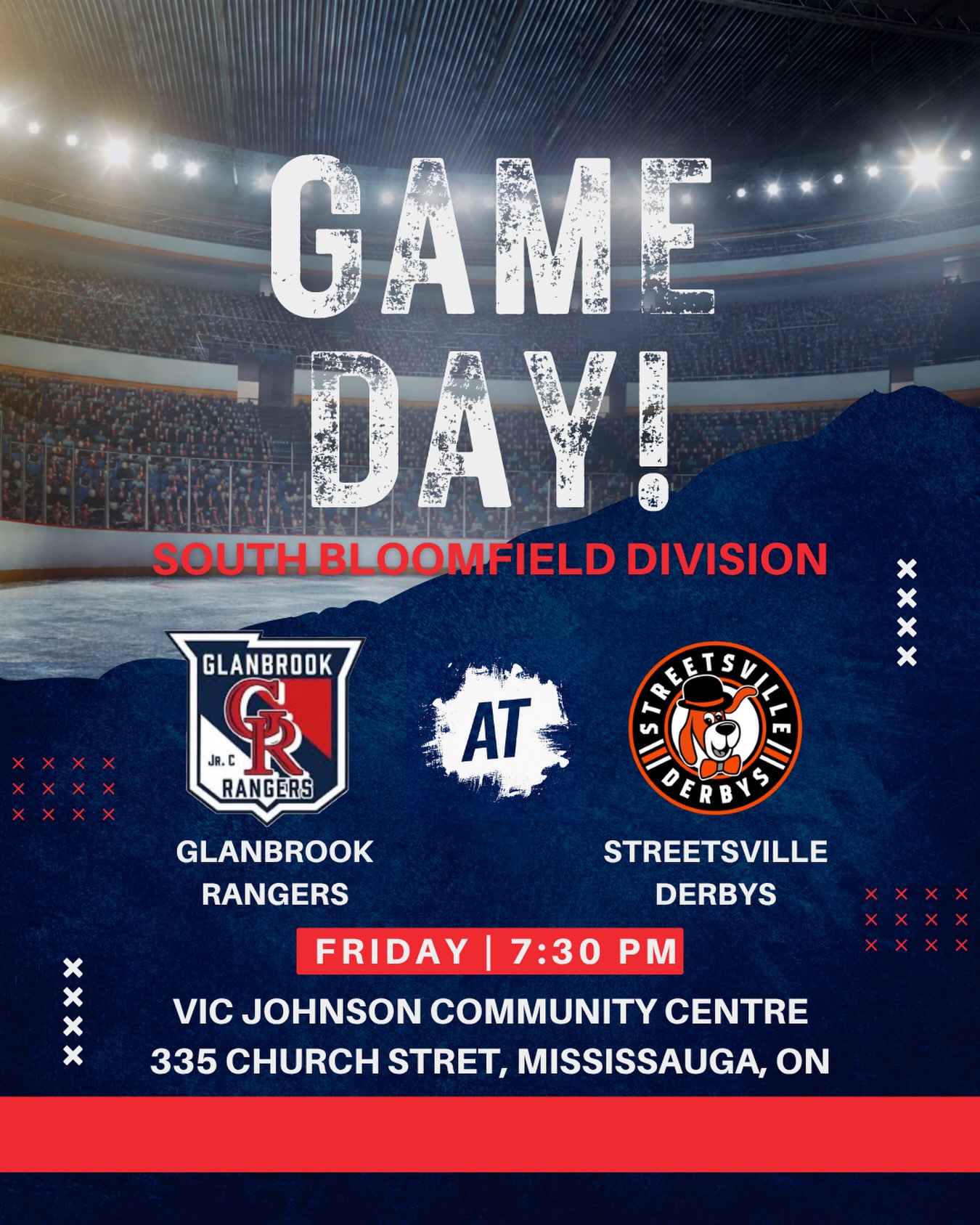 THE WAIT IS OVER. 🏒🔥

The 2026-27 regular season starts TONIGHT! The Rangers hit the road as we take on the Streetsville Derbys.

📍 Vic Johnston Community Centre
⏰ 7:30 PM
🆚 Streetsville Derbys

A new season starts now. LET’S GO RANGERS! 🔴🔵