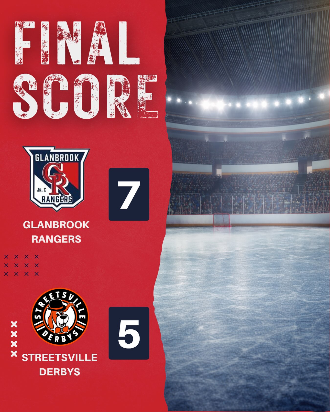 FIRST GAME. FIRST WIN. 🔥

The Rangers kick off the regular season with a 7-5 win over the Streetsville Derbys!

Finding the back of the net tonight:

@sammy.cino 
@catch_51 
@ryanwercholaz (2)
@levi.snider13 
@grabber.9 
@trent_shaw17 

Starting the season off in the win column. 1-0.