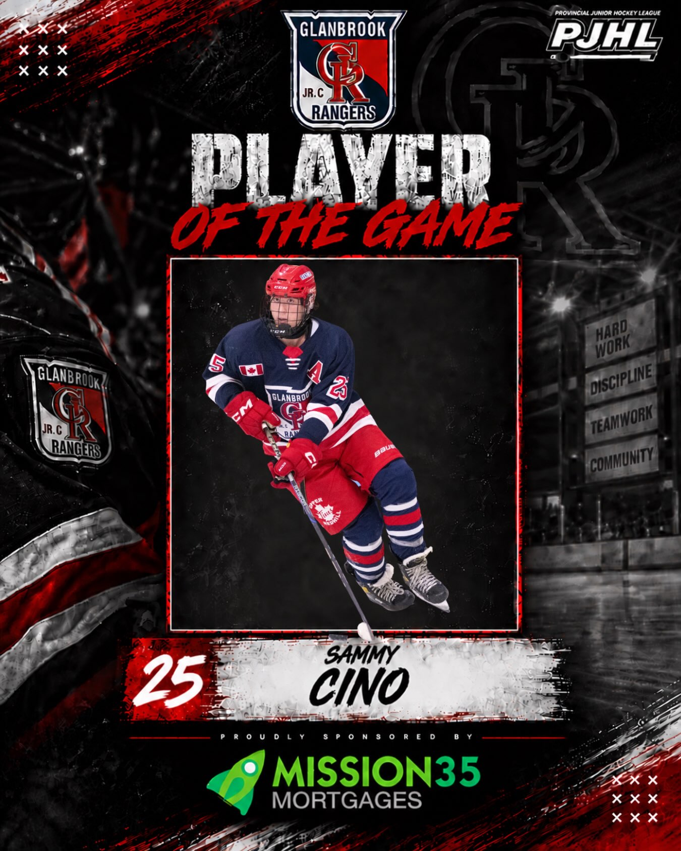 PLAYER OF THE GAME

Sammy Cino comes up clutch with the overtime winner and takes home the Player of the Game belt! 

Player of the Game proudly sponsored by Mission 35 Mortgages