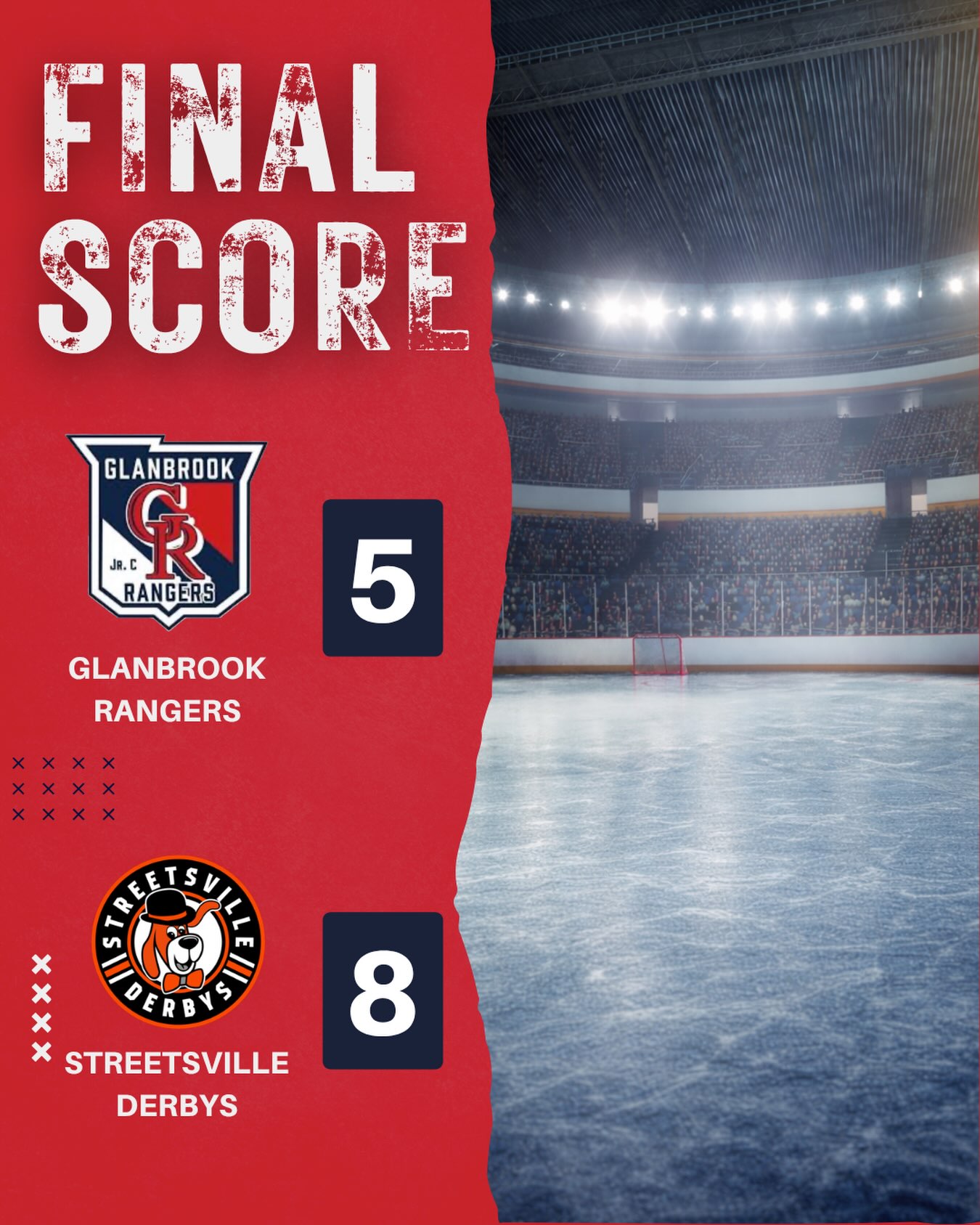 Tough loss last night for the Rangers. They look to secure a win on Wednesday night against the Riverhawks.